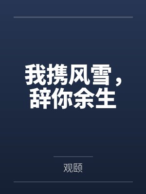 我携风雪，辞你余生封面