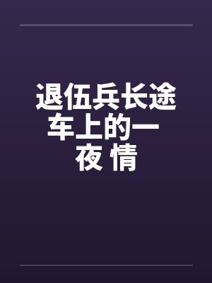 退伍兵长途车上的一 夜 情封面