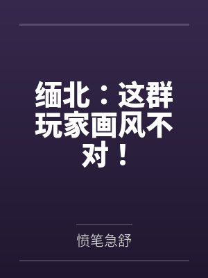 缅北:这群玩家画风不对!封面